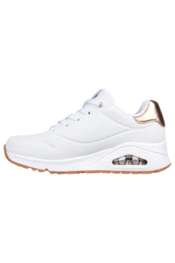 Weiße Sneakers mit SKECHERS UNO GOLDEN AIR-Plattform