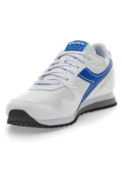Weiße Turnschuhe mit blauem Diadora Skyler Athletic Frieze