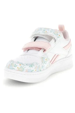 Weiße Turnschuhe mit Blumendruck und doppeltem Riemen Reebok Royal Prime 2.0 Two Strap Hoop & Loop