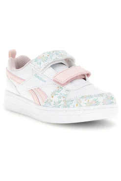 Weiße Turnschuhe mit Blumendruck und doppeltem Riemen Reebok Royal Prime 2.0 Two Strap Hoop & Loop