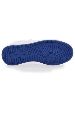 Weiße Turnschuhe mit gelbem Champion Rebound Summerized Low-Logo