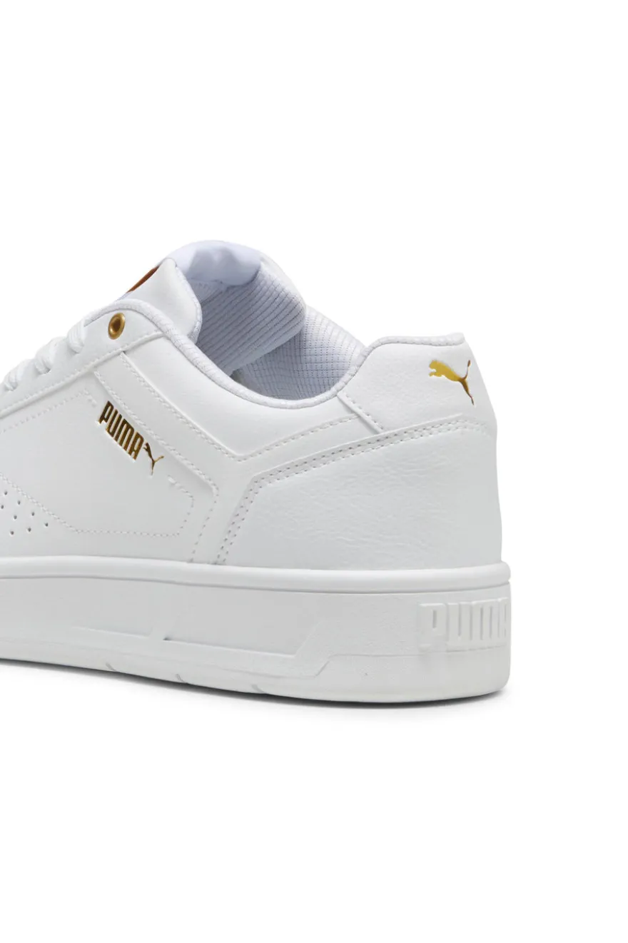 Weiße Turnschuhe mit goldenen Details Puma Court Classic