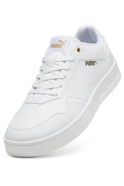 Weiße Turnschuhe mit goldenen Details Puma Court Classic