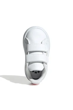 Weiße Turnschuhe mit Klettverschluss-Rips Adidas Grand Court 2 Cf I