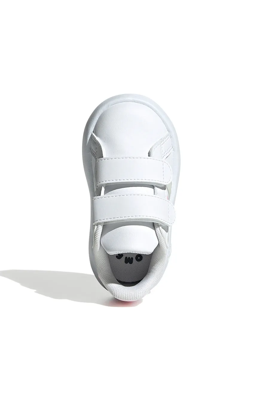 Weiße Turnschuhe mit Klettverschluss-Rips Adidas Grand Court 2 Cf I