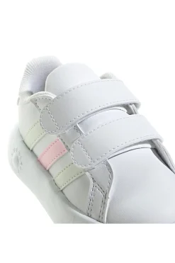 Weiße Turnschuhe mit Klettverschluss-Rips Adidas Grand Court 2 Cf I