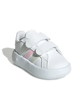 Weiße Turnschuhe mit Klettverschluss-Rips Adidas Grand Court 2 Cf I