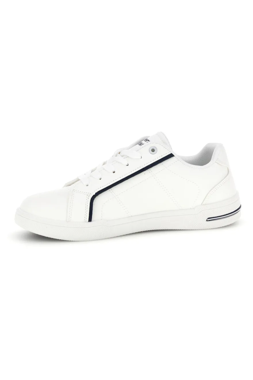 Weiße Turnschuhe mit kontrastierenden Einsätzen und Schnürsenkeln Carrera CAM643021038