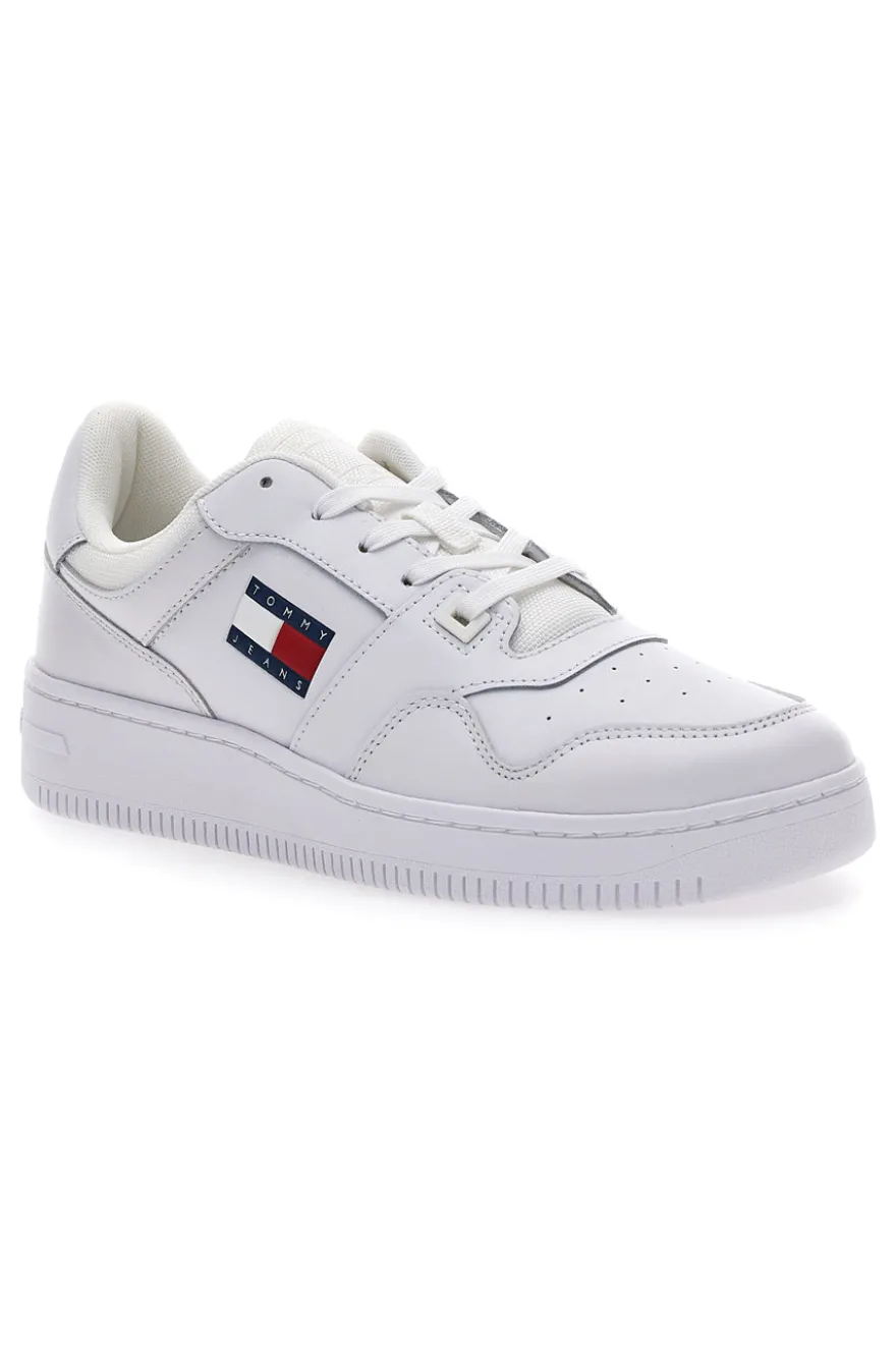 Weiße Turnschuhe TOMMY HILFIGER RETRO BASKET ESS