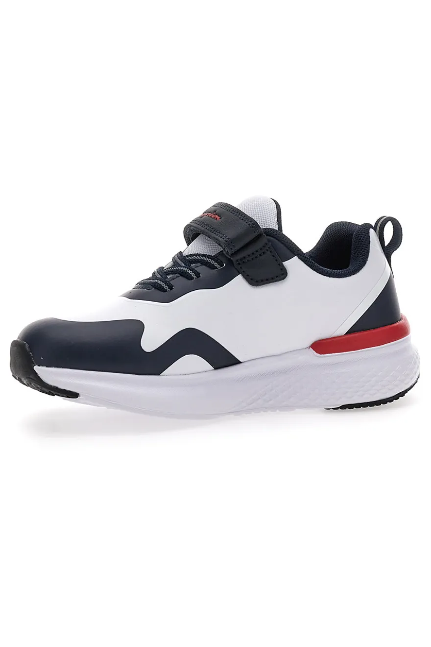 Weiße und blaue Turnschuhe mit Klettverschluss CHAMPION BOLD WINTER B PS
