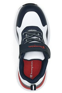 Weiße und blaue Turnschuhe mit Klettverschluss CHAMPION BOLD WINTER B PS