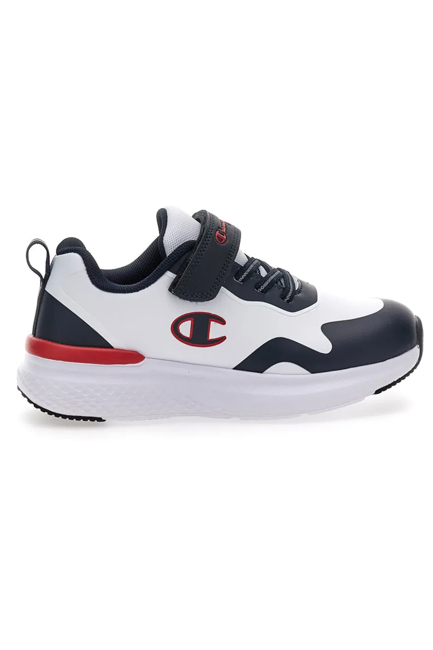 Weiße und blaue Turnschuhe mit Klettverschluss CHAMPION BOLD WINTER B PS