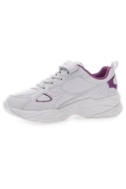 Weiße und fuchsiafarbene Sneakers mit Klettverschluss und elastischen Schnürsenkeln CHAMPION COUNTESS G PS