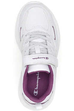 Weiße und fuchsiafarbene Sneakers mit Klettverschluss und elastischen Schnürsenkeln CHAMPION COUNTESS G PS