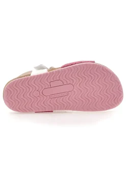 Weiße und fuchsiafarbene Sandalen mit Glitzerblume PITTARELLO BIO 257A084SR
