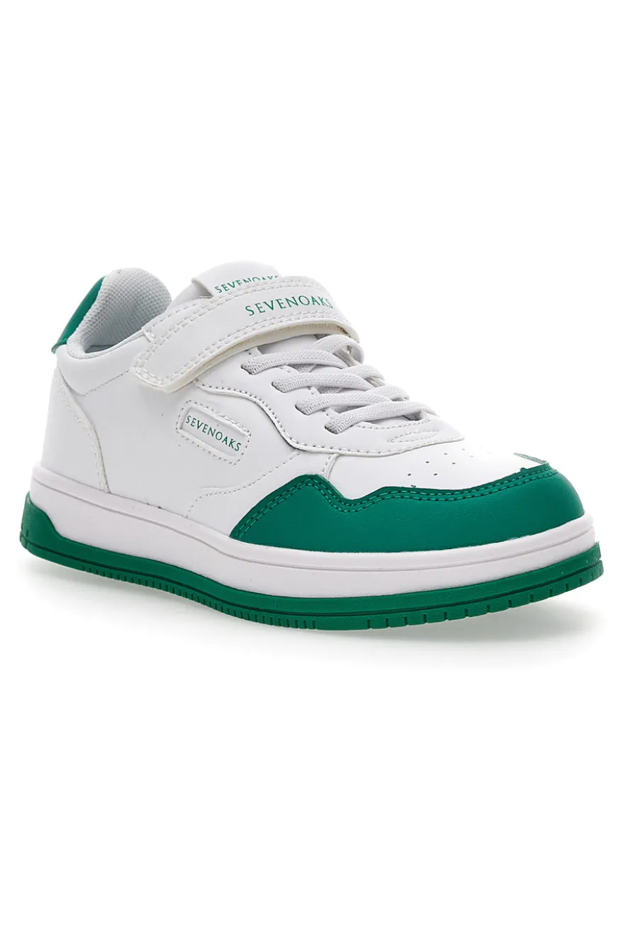 Weiße und grüne Sneakers Sevenoaks 2316