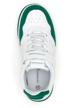 Weiße und grüne Sneakers Sevenoaks 2316