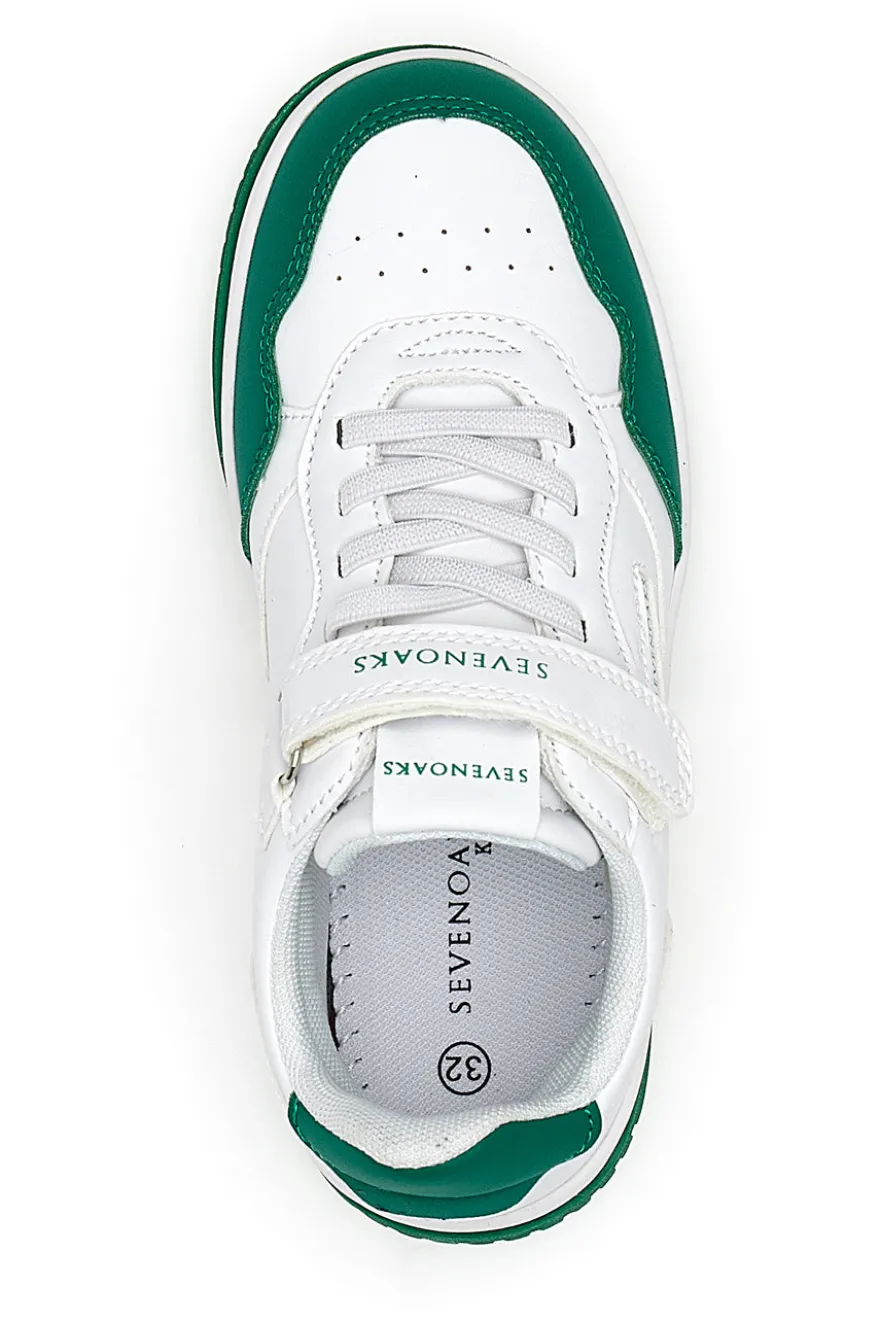 Weiße und grüne Sneakers Sevenoaks 2316