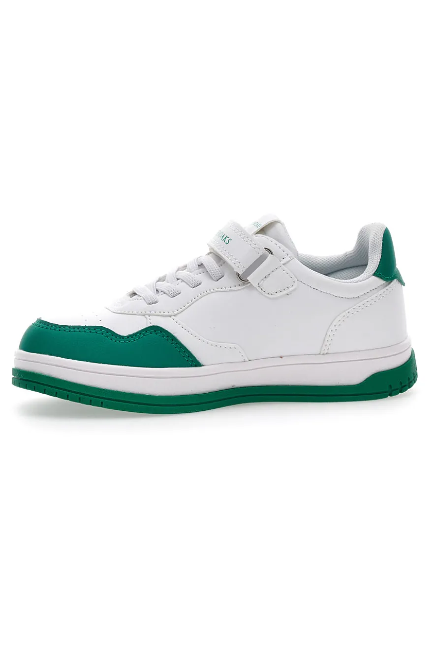 Weiße und grüne Sneakers Sevenoaks 2316
