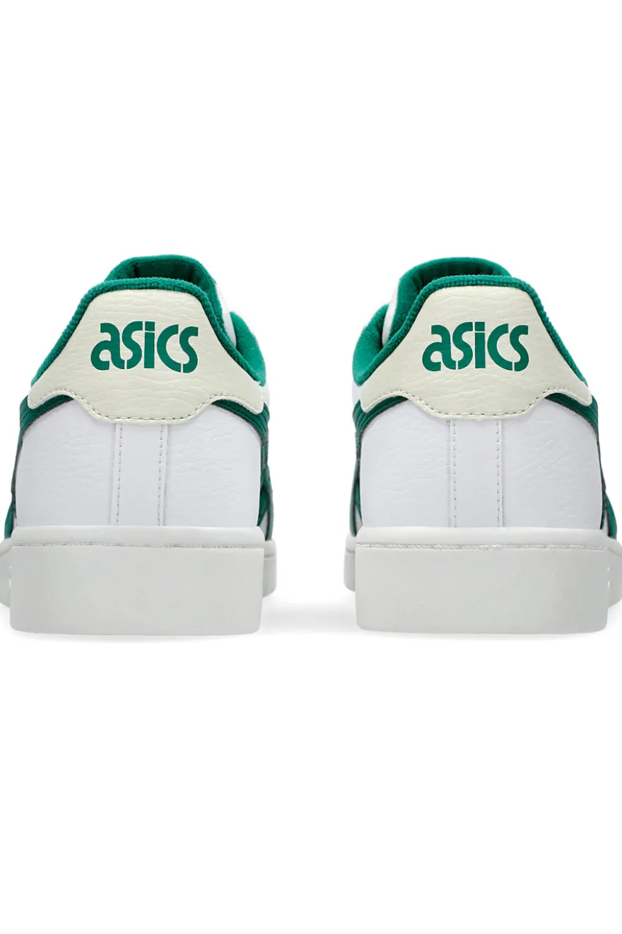 Weiße und grüne Turnschuhe mit Schnürsenkeln Asics Japan S