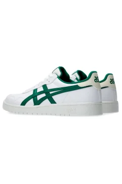 Weiße und grüne Turnschuhe mit Schnürsenkeln Asics Japan S