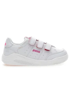 Weiße und rosa Turnschuhe mit Klettverschluss-Rips Joma W Agora Jr 2410
