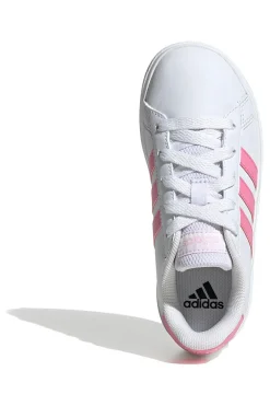 Weiße und rosa Turnschuhe Adidas Grand Court 2.0 K