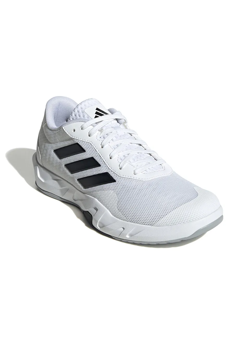 Weiße und schwarze Fitnessschuhe Adidas Amplimove Trainer M