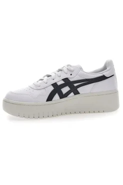 Weiße und schwarze Plateau-Sneaker mit Ortholite Asics Japan S PF
