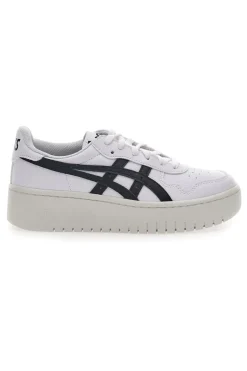 Weiße und schwarze Plateau-Sneaker mit Ortholite Asics Japan S PF