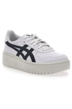 Weiße und schwarze Plateau-Sneaker mit Ortholite Asics Japan S PF