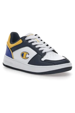 Weiße und schwarze Sneaker mit Schnürsenkeln Champion Rebound 2.0 Low