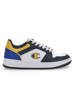 Weiße und schwarze Sneaker mit Schnürsenkeln Champion Rebound 2.0 Low