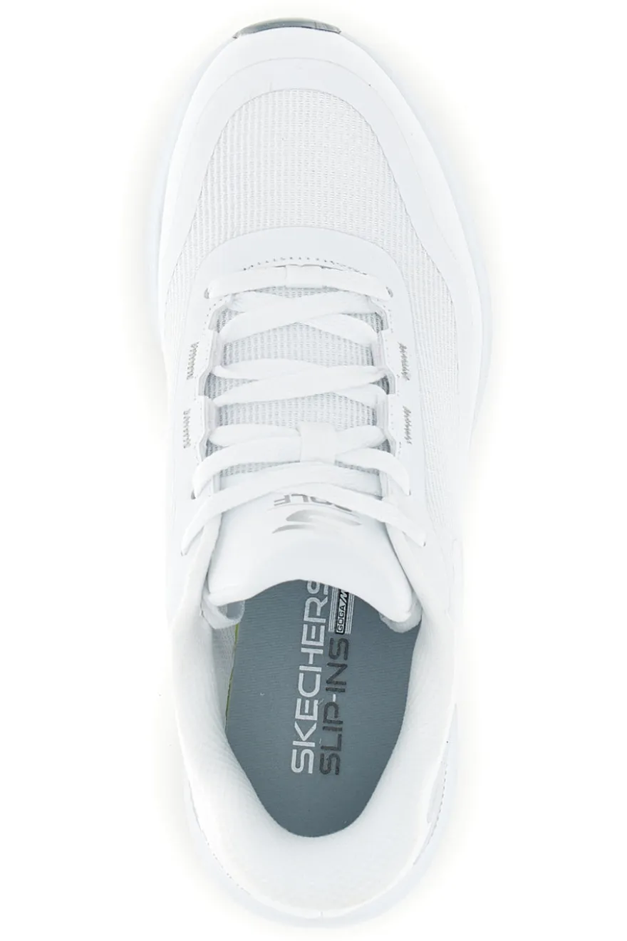 Weiße wasserdichte Skechers GO GOLF Flight Slip-ins