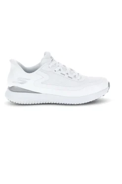Weiße wasserdichte Skechers GO GOLF Flight Slip-ins