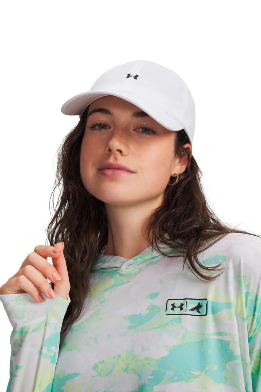 Weißer Hut mit Under Armour Logo 1369790-104