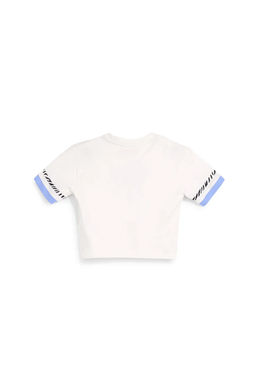 Weißes T-Shirt mit Wild Girl Pitt Kinderaufdruck PT-G-T-9042