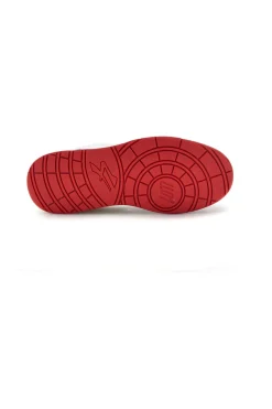 Weißes und rotes Leder perforierte Zehe Turnschuhe U.power U1003RM