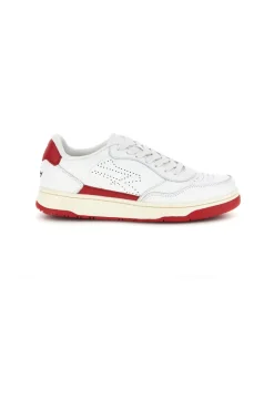 Weißes und rotes Leder perforierte Zehe Turnschuhe U.power U1003RM