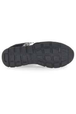 Weiße/schwarze Lunar-Sneaker mit Baumwollgürtel