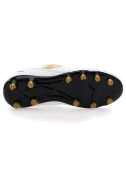 Weiß-goldene Lotto Stadio 705 Fg Jr. Fußballschuhe