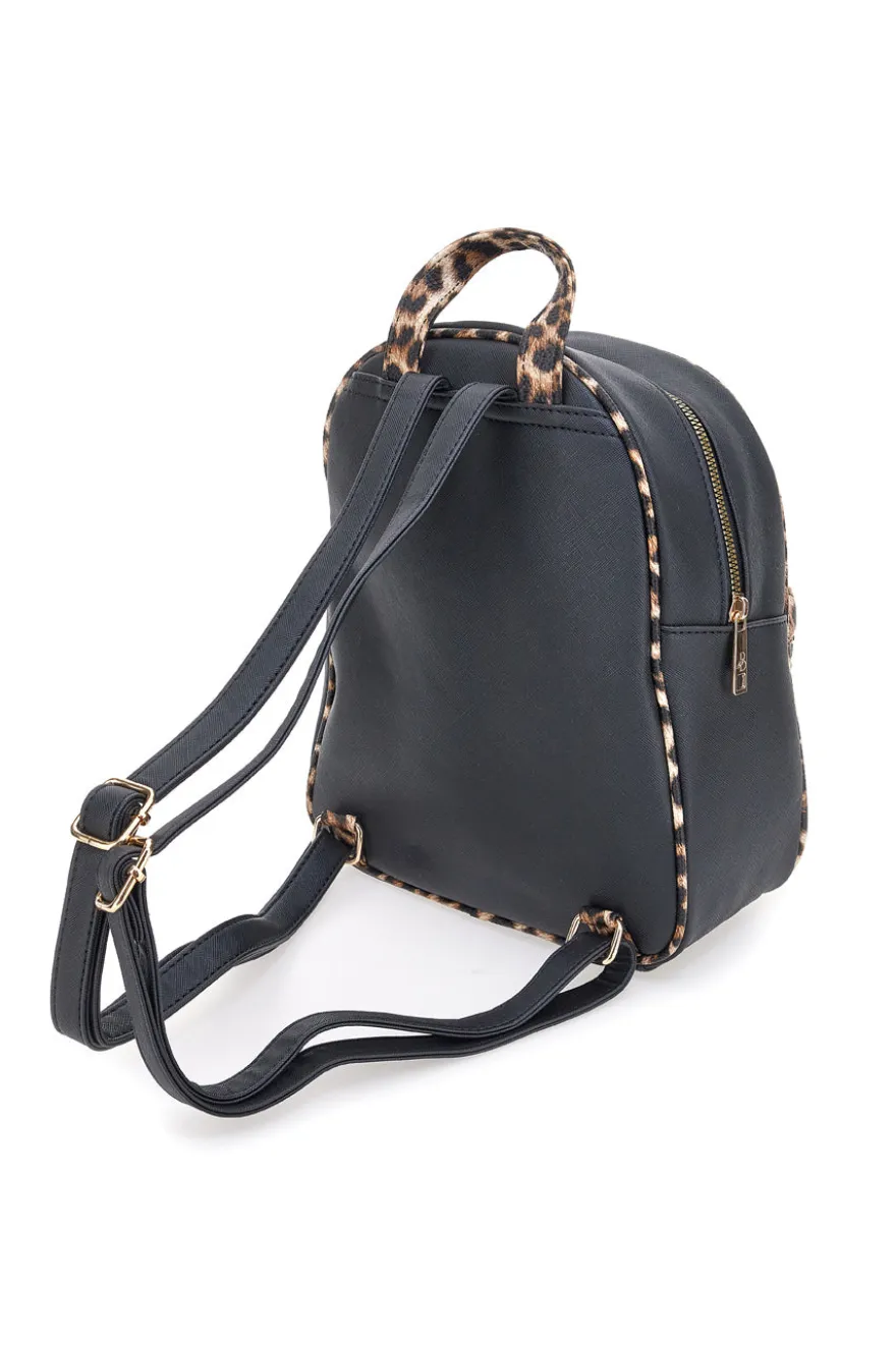 Zaino animalier con dettagli neri Basile BA1271N-MAC