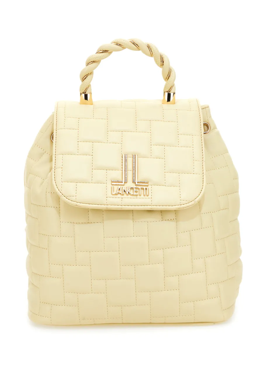 Zaino Beige Con dettagli Dorati Lancetti 24S-105-2