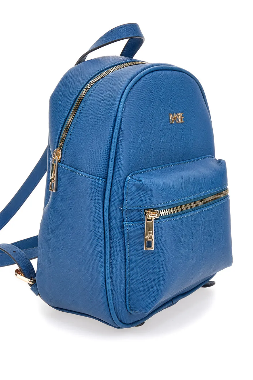 Zaino Blu Con Dettagli Oro Basile 003
