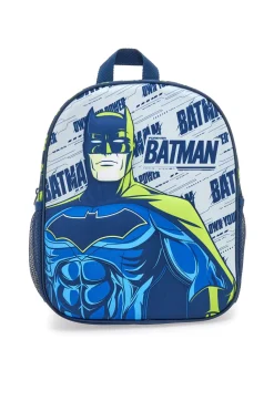 Zaino blu con stampa in rilievo Batman