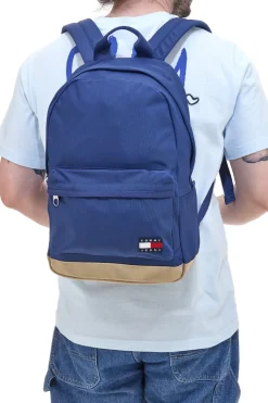 Zaino Blu con Tasca Frontale e Rete Interna TOMMY DAILY DOME
