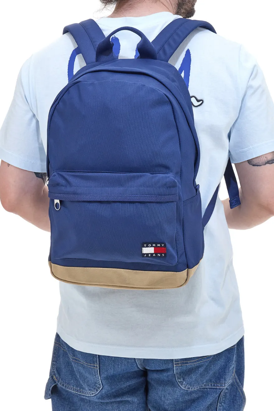 Zaino Blu con Tasca Frontale e Rete Interna TOMMY DAILY DOME