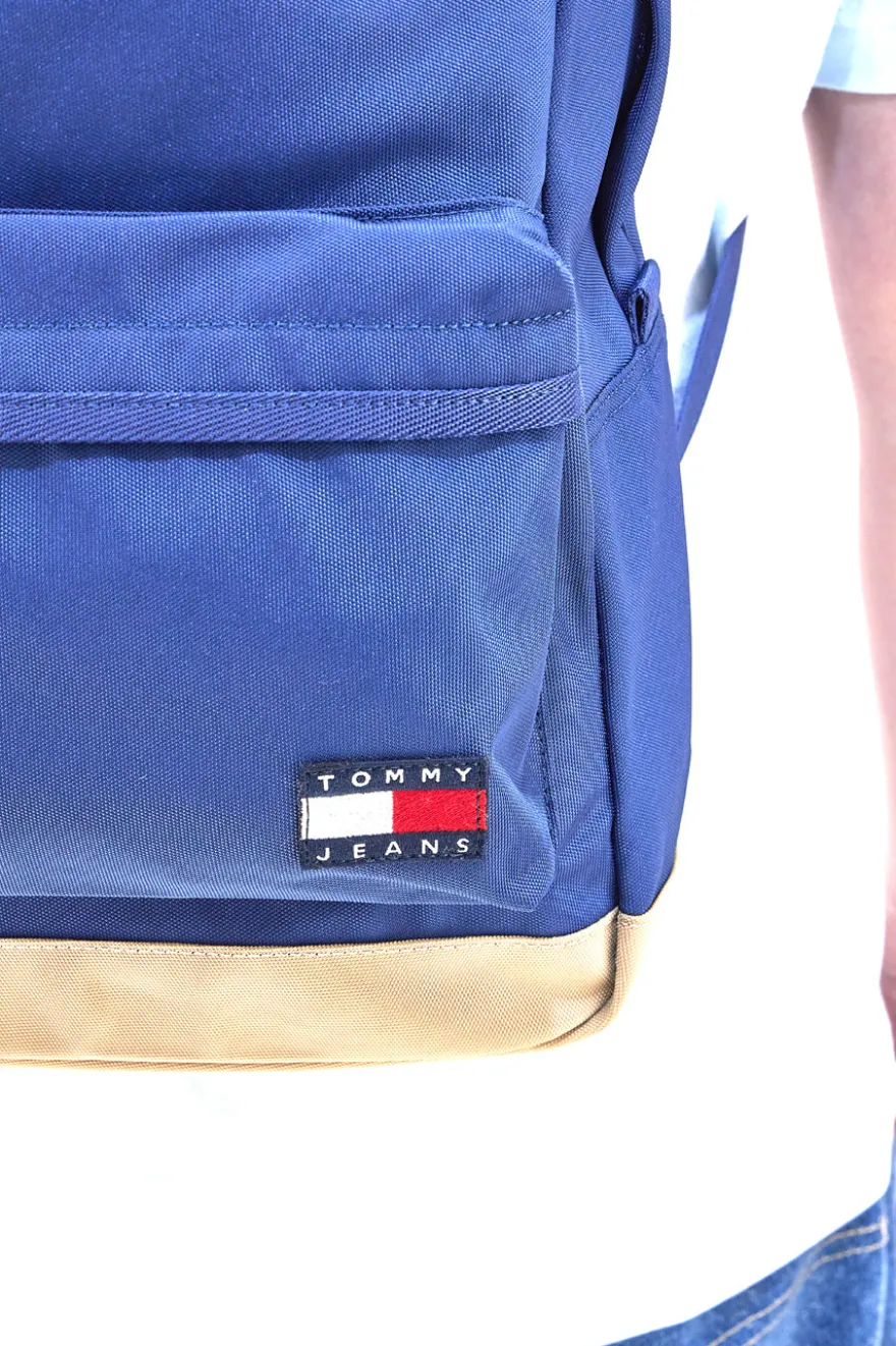 Zaino Blu con Tasca Frontale e Rete Interna TOMMY DAILY DOME