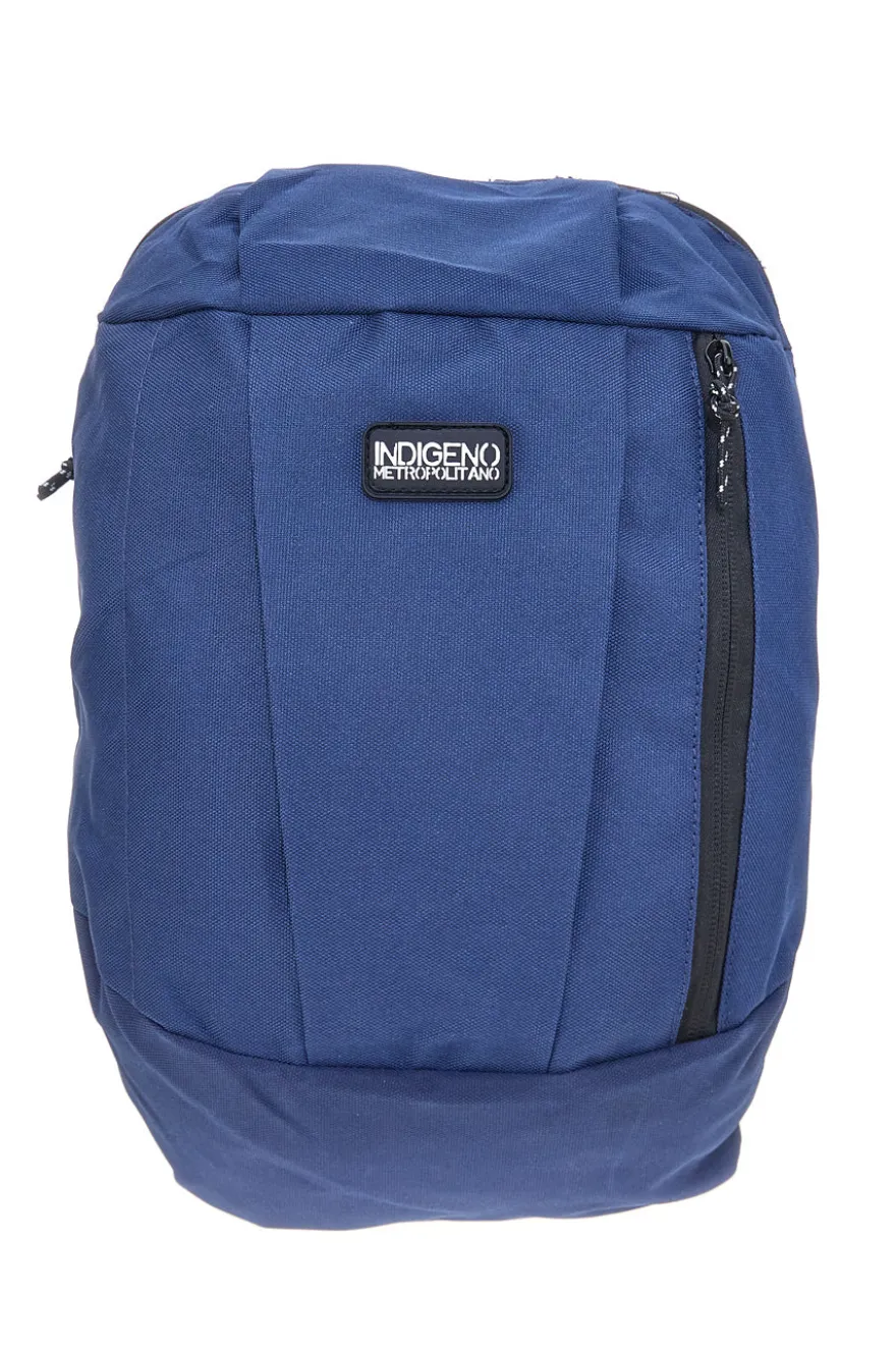 Zaino blu con tasche zip Indigeno metropolitano PITTBAC001-A