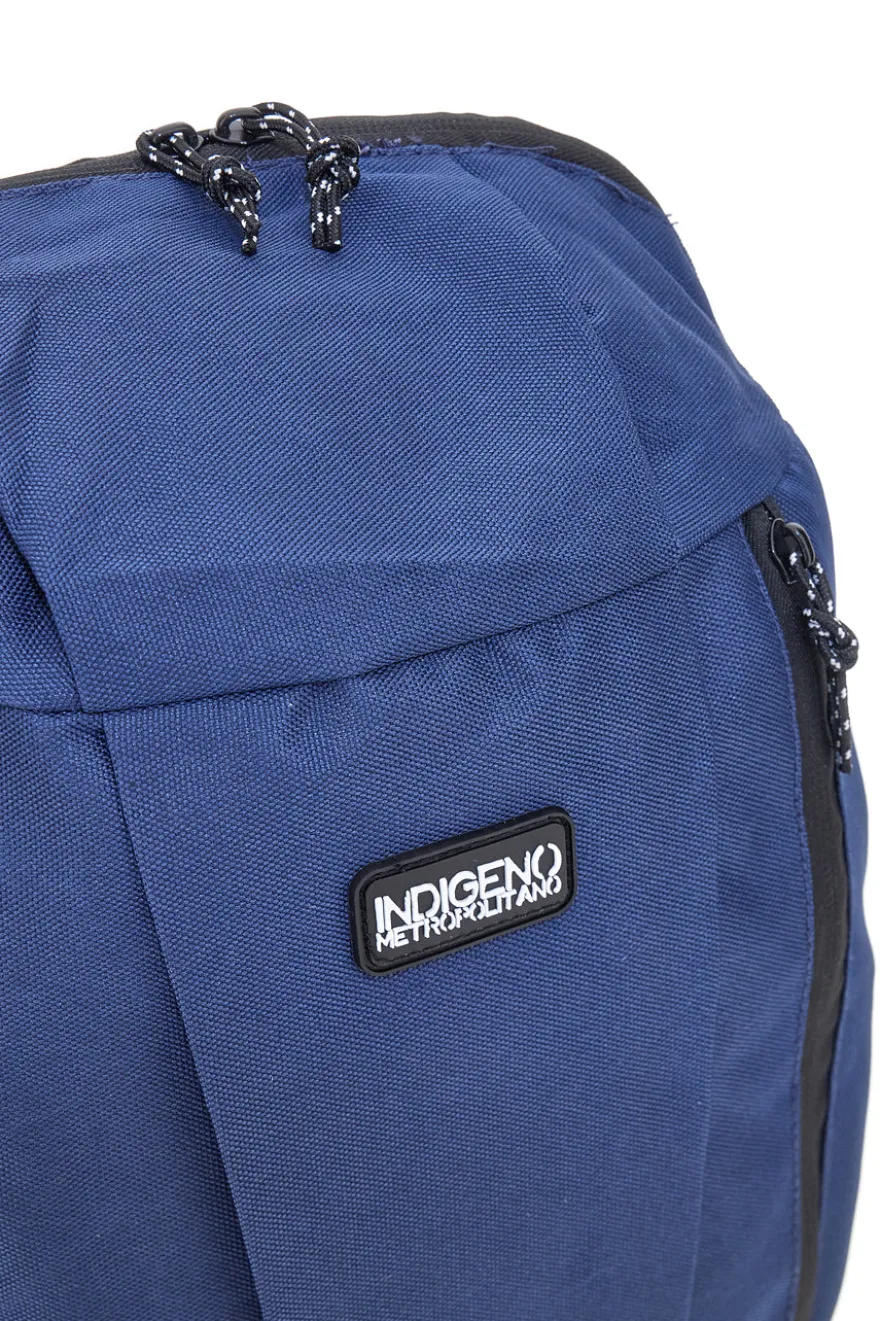 Zaino blu con tasche zip Indigeno metropolitano PITTBAC001-A